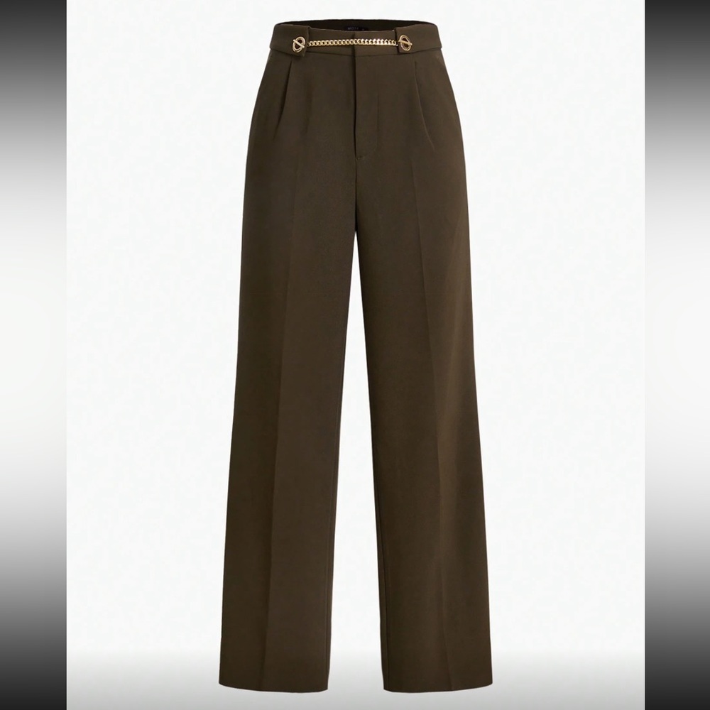 MOTF Olive Green Wide Leg Tailored Pants Trousers | Size S | NWT
